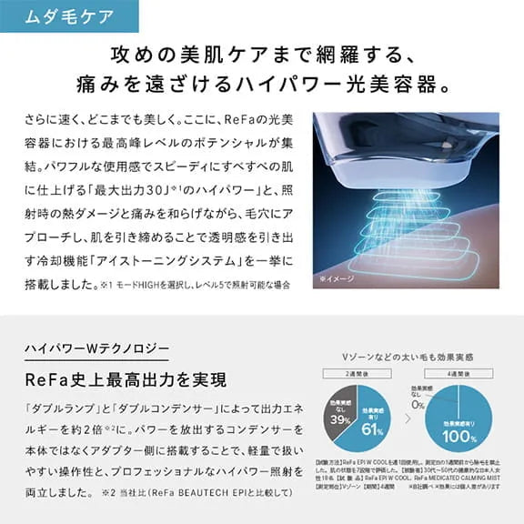 ReFa EPI W COOL Hair Removal Device