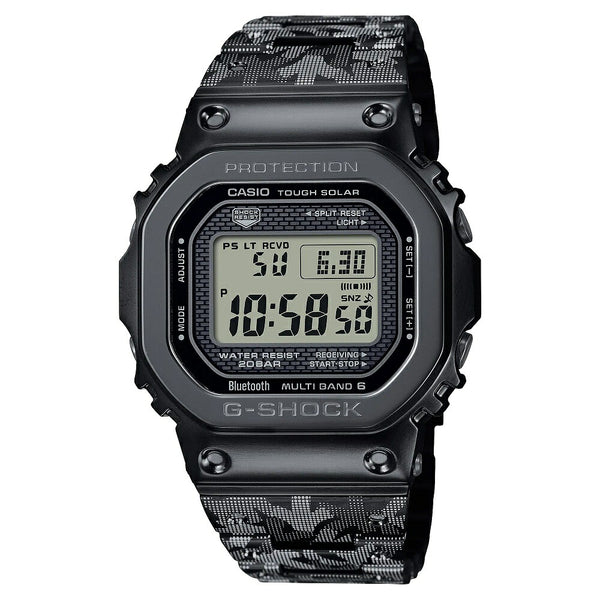 Casio G-Shock GMW-B5000EH-1JR Eric Haze edition solar radio watch with black metal band

