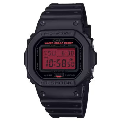 Casio G-Shock DW-5600BBR-1JF Black and Bold Red Digital Watch 