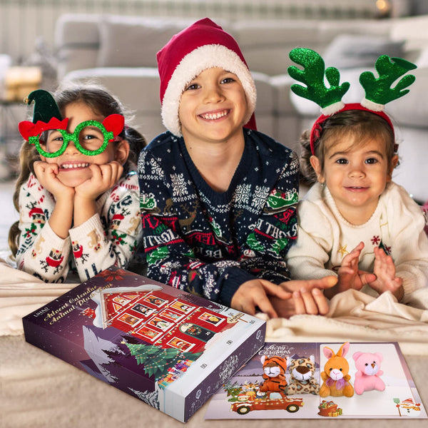 LIHAO Advent Calendar 2025 Plush Keychain Set