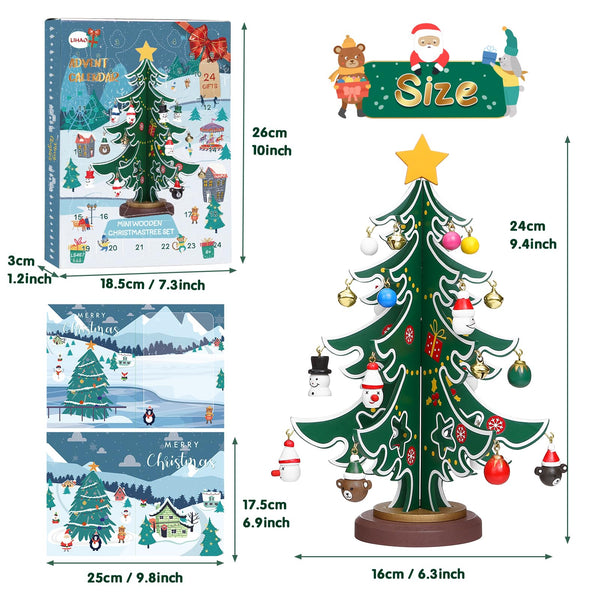 LIHAO 2025 Christmas Tree Advent Calendar