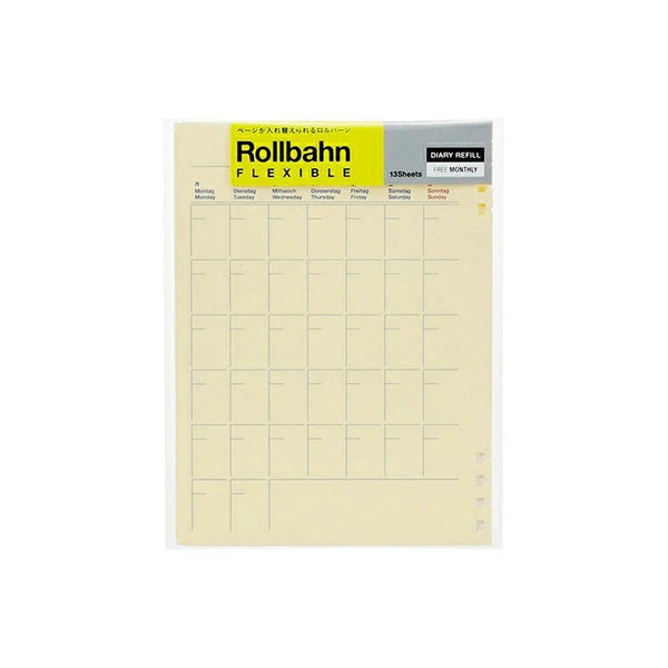 Rollbahn Flexible Free Monthly Diary Refill L Size