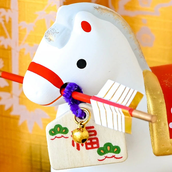 Yakushigama Lucky Horse Ceramic Ornament 2026 Zodiac Figurine