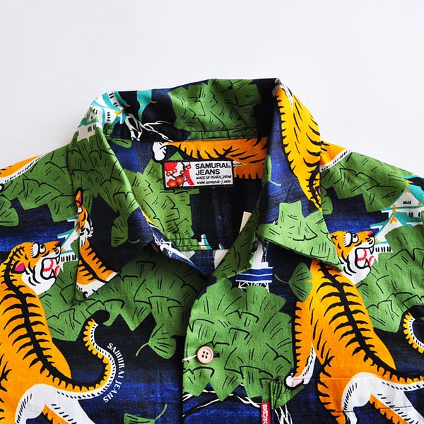 SAMURAI JEANS SSA20-OSK Osaka Pattern Cotton Hawaiian Shirt