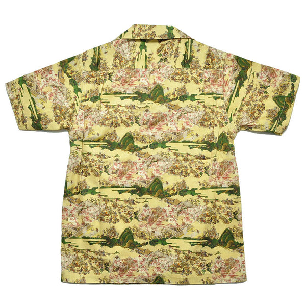 SAMURAI JEANS SSA21-HJ Honnoji Temple Pattern Aloha Shirt