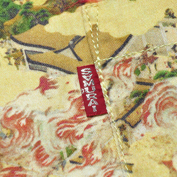 SAMURAI JEANS SSA21-HJ Honnoji Temple Pattern Aloha Shirt