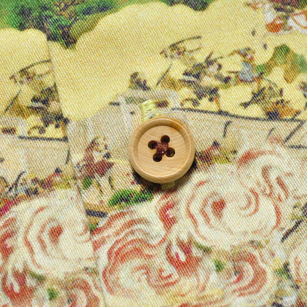 SAMURAI JEANS SSA21-HJ Honnoji Temple Pattern Aloha Shirt