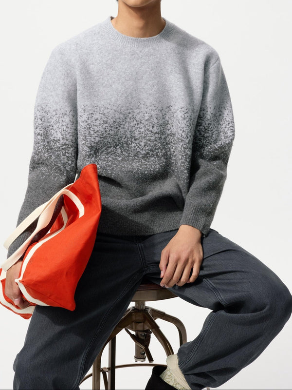 Uniqlo Soufflé Yarn Gradient Crew Neck Sweater