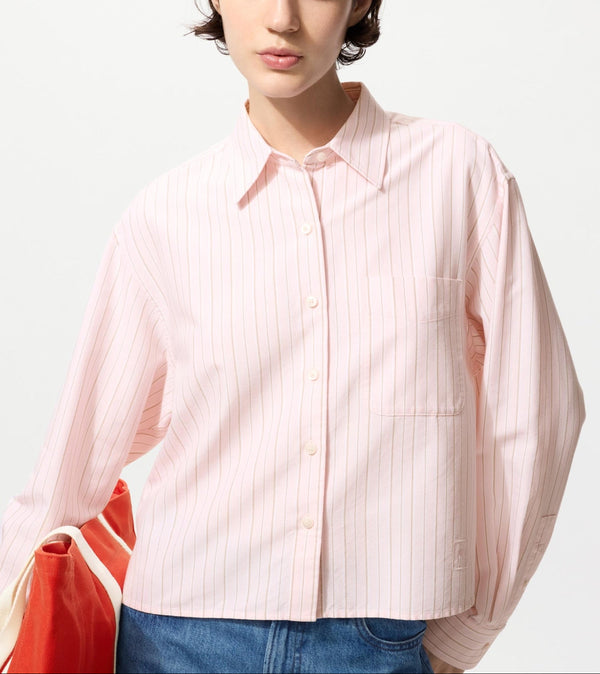 Uniqlo Boxy Fit Oxford Striped Shirt