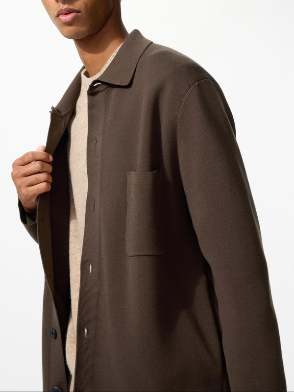 Uniqlo Milano Rib Shirt Cardigan