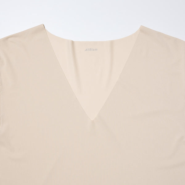 Uniqlo AIRism Deodorant Mesh V-Neck T-Shirt