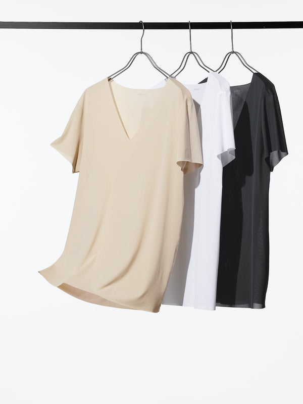 Uniqlo AIRism Deodorant Mesh V-Neck T-Shirt