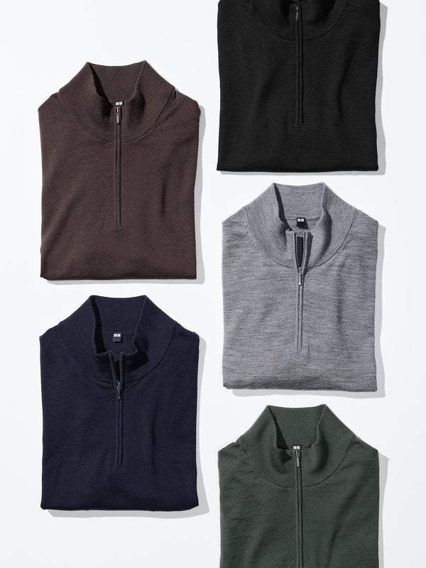 Men’s 100% Merino Wool Half-Zip Sweater--【PRE-ORDER】