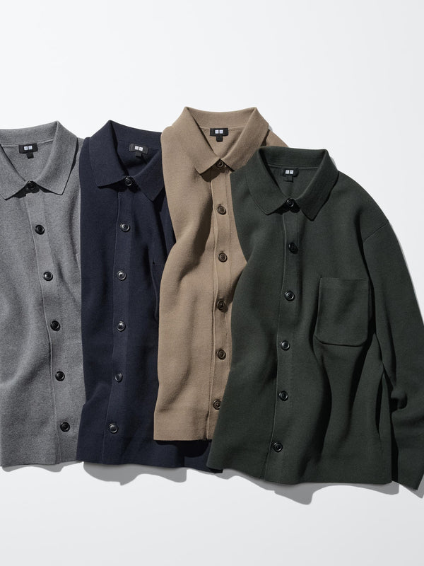 Uniqlo Milano Rib Shirt Cardigan