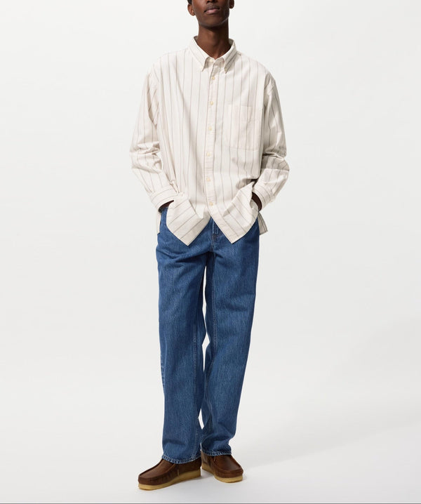 Uniqlo Oversized Oxford Striped Shirt