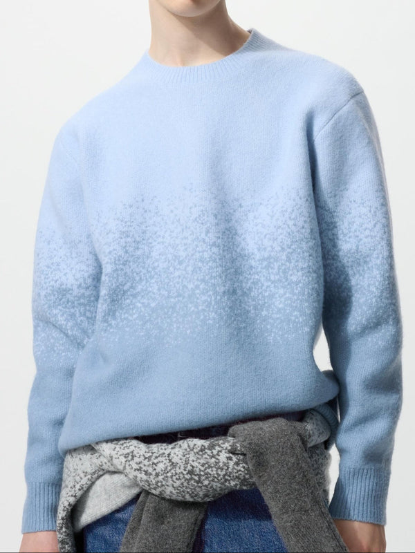 Uniqlo Soufflé Yarn Gradient Crew Neck Sweater