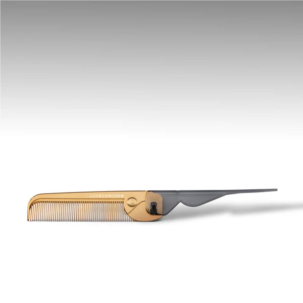LOVECHROME K24GP Bangs Folding Hair Comb Gold