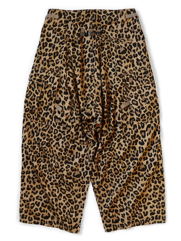 Kapital Cotton Herringbone Leopard Print Jumbo Cargo Pants - HARUYAMA