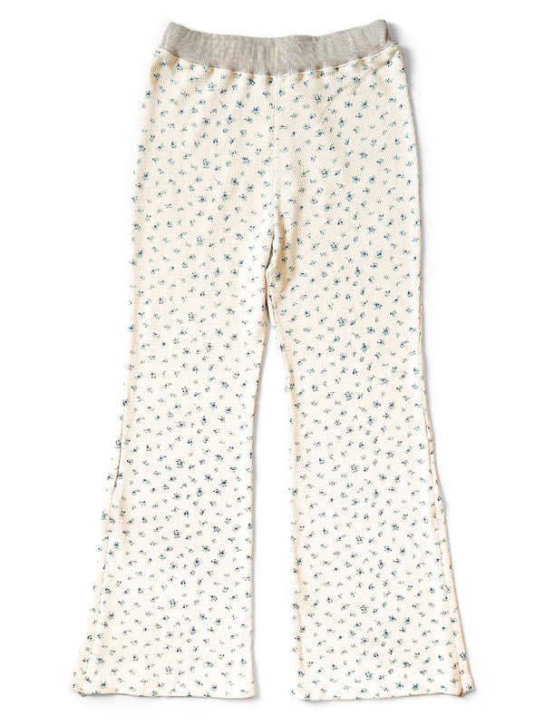 Kapital Waffle Jersey Small Flowers Flare Pants - HARUYAMA