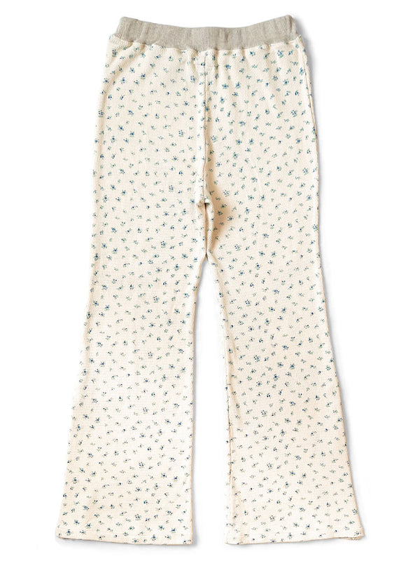 Kapital Waffle Jersey Small Flowers Flare Pants - HARUYAMA