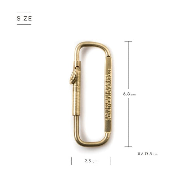 CANDY DESIGN&WORKS Kendrick CK-18 Keyring – Brass Vintage Carabiner