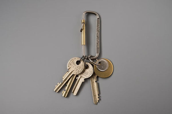 CANDY DESIGN&WORKS Kendrick CK-18 Keyring – Brass Vintage Carabiner