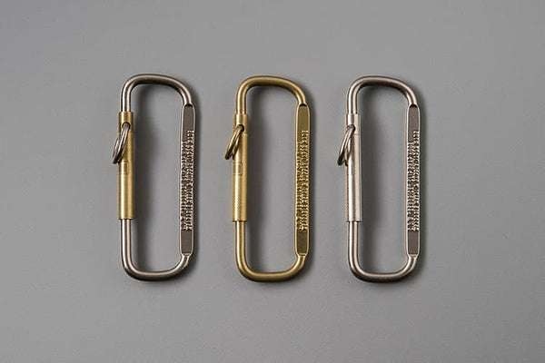 CANDY DESIGN&WORKS Kendrick CK-18 Keyring – Brass Vintage Carabiner