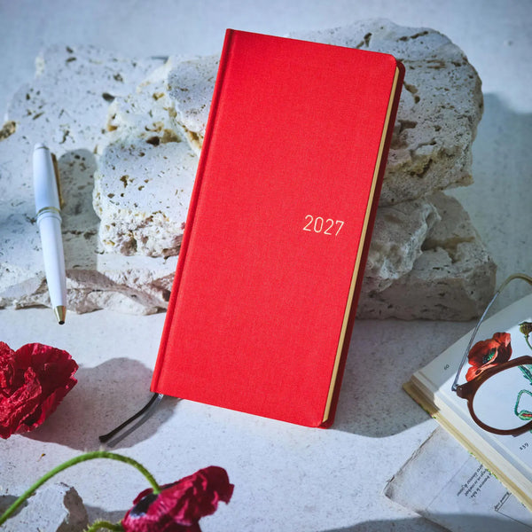 Hobonichi Techo 2027 Weeks MEGA Poppy Red Planner