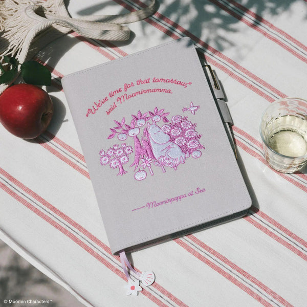MOOMIN My Garden Embroidered Notebook Cover – Hobonichi Original A6 / Cousin A5