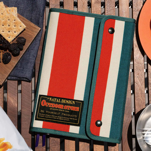 Hobonichi Techo 2027 NATAL DESIGN Hello New Day Retro Stripe A5 Cousin Planner Cover