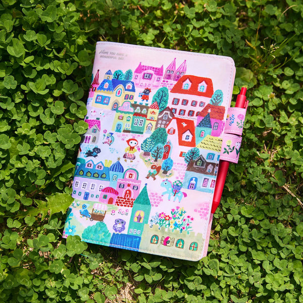 Yumi Kitagishi Shiro Neko Village Hobonichi Techo Cover Cousin A5 Size