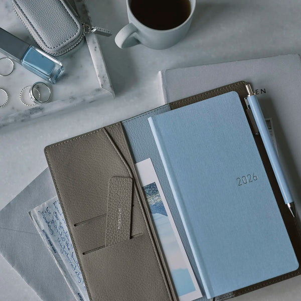 Hobonichi Techo 2027 Tait Gray & Light Blue Weeks Cover