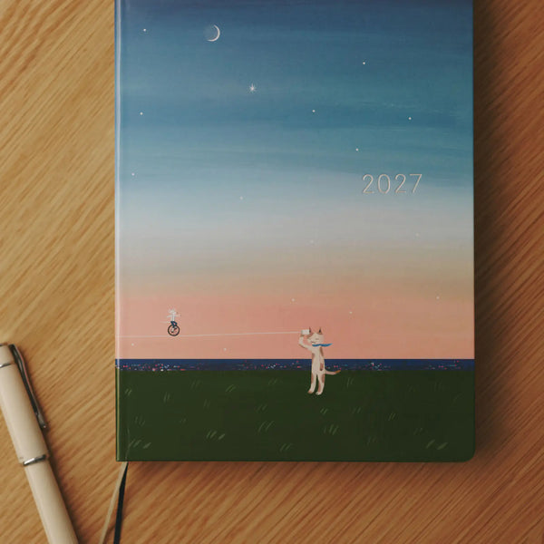Hobonichi Techo 2027 Hiroko Kubota Until the Moon Is Full HON A5 Daily Planner