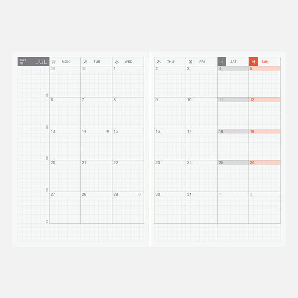 Hobonichi Techo 2026 Original A6 Planner English Version