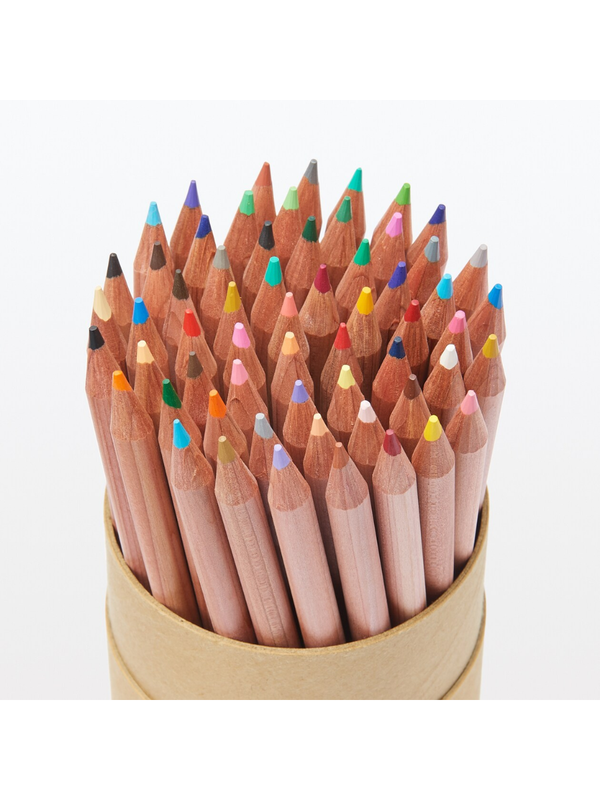 Muji 60 Color Pencil Set in Paper Tube Case