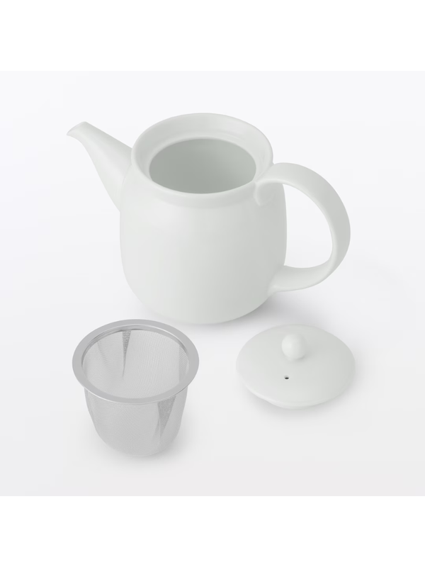 Muji White Porcelain Teapot 550ml
