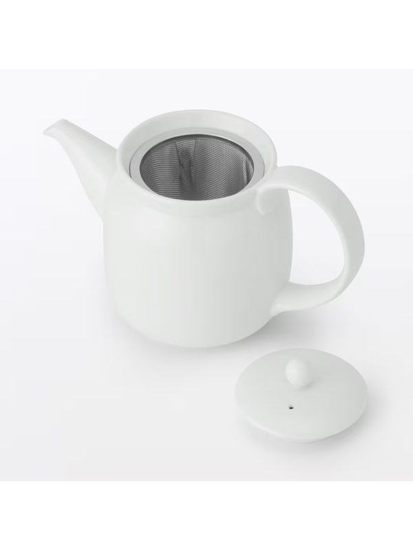 Muji White Porcelain Teapot 550ml