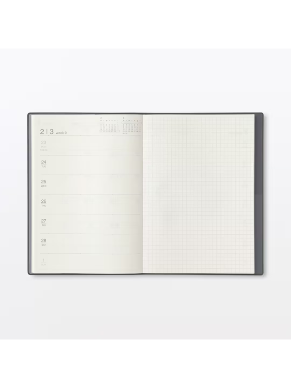 Muji 2026–2027 A5 Monthly & Weekly Planner (March 2026 Start, Monday Start)