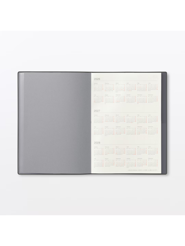 Muji 2026–2027 A5 Monthly & Weekly Planner (March 2026 Start, Monday Start)