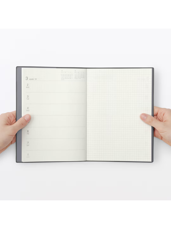 Muji 2026–2027 A5 Monthly & Weekly Planner (March 2026 Start, Monday Start)