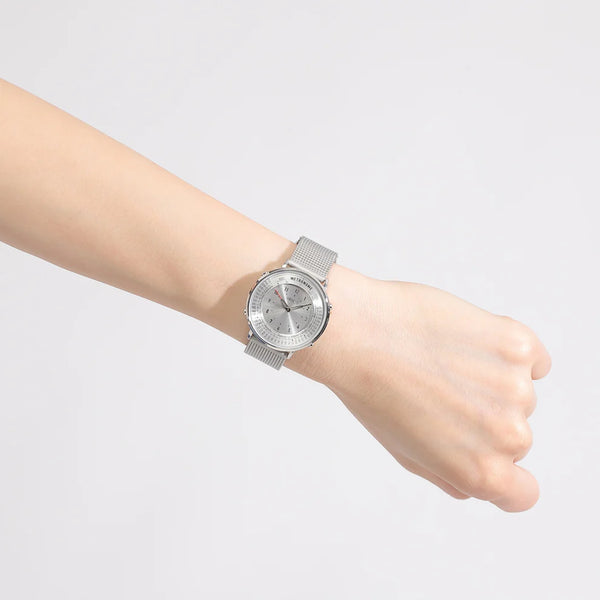 Seiko SMW007A Metronome Standard Line Silver Mesh Band Watch