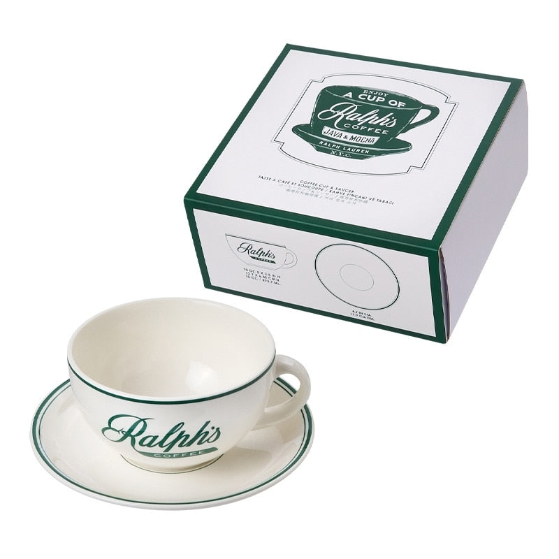 Ralph’s Coffee Logo Cup & Saucer Set