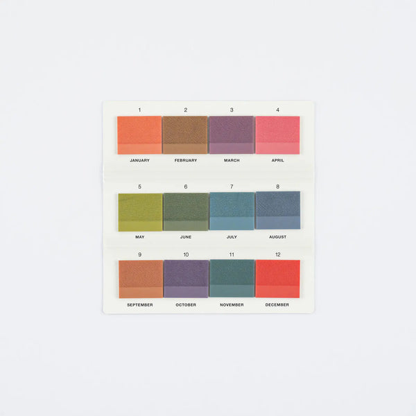 Hobonichi Techo 2027 TSUKI no IRO Film Sticky Notes Tile 12 Colors
