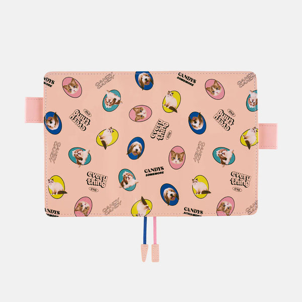 Hobonichi Techo 2027 Original A6 Cover Candy Stripper DOG & CAT Random Pink