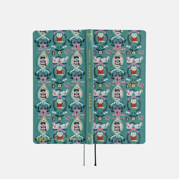 Hobonichi Weeks 2027 Yumi Kitagishi “White Cat Wallpaper” Weekly Planner – Japanese or English Edition