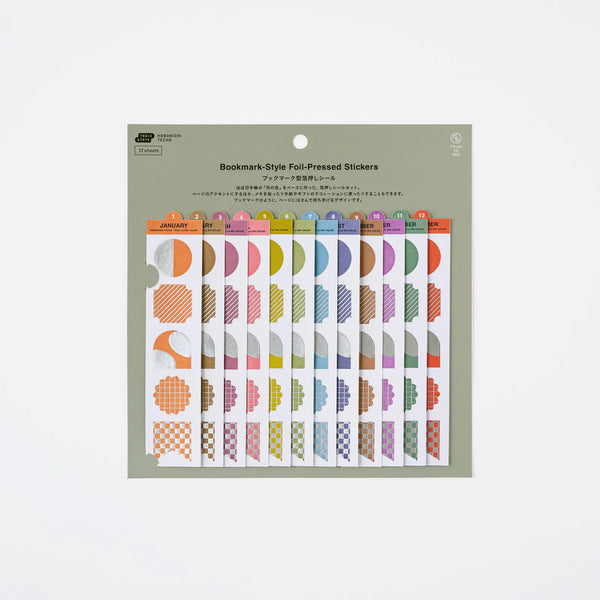 Hobonichi Techo 2027 TSUKI no IRO Bookmark-Style Foil Stickers