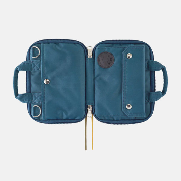 Hobonichi Techo 2027 POTR Stride Peacock Blue A6 Planner Cover with Shoulder Strap