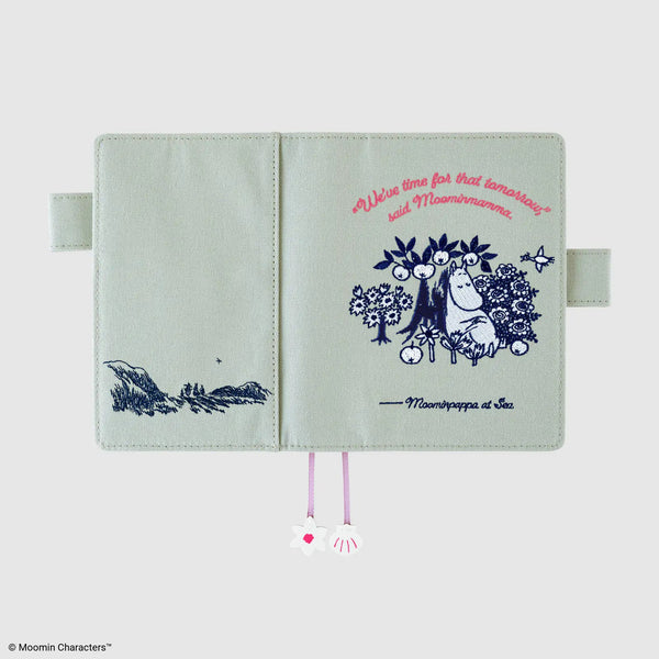 MOOMIN My Garden Embroidered Notebook Cover – Hobonichi Original A6 / Cousin A5