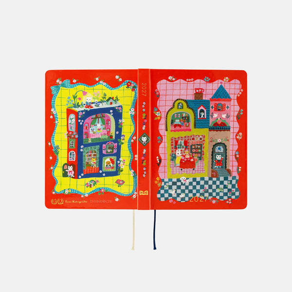 Yumi Kitagishi Shiro Neko & Rabbit Tea Time Hobonichi HON A6 Daily Planner 2027
