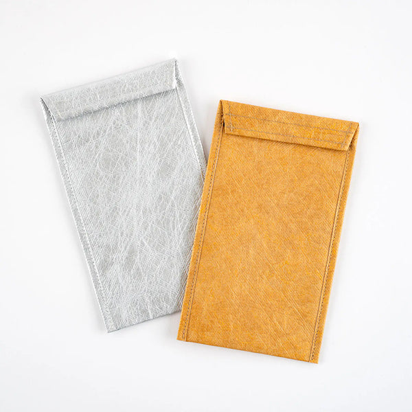 HOBONICHI Reusable Envelope Set – Kraft & Silver (2 Pieces)